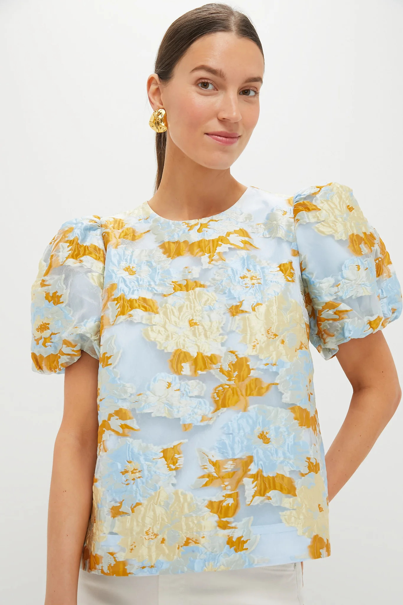 Jessamine Jacquard Lyla Blouse | Tuckernuck (US)