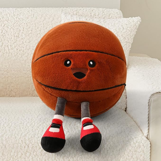 Plush Basketball Pillow - Soft & Cute Basketball Stuffed Animal Toy with Legs| Adorable Sports Th... | Amazon (US)