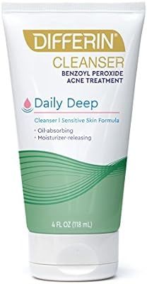 Differin Daily Deep Cleanser Sensitive Skin Formula, 4 Ounce | Amazon (US)