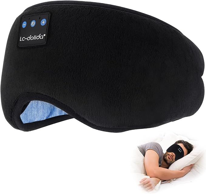 Bluetooth Sleep Eye Mask Wireless Headphones, TOPOINT Cotton Sleeping Eye Cover Travel Bluetooth ... | Amazon (US)