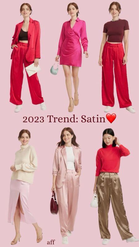 2023 Trend: Satin! These looks are all Target New Arrivals, and come up to plus sizes. Starting under $30!
……………………
fall 2023 trends, fall outfits, winter outfits, winter looks, December trends, winter trends, wide leg pants, satin pants, satin wide leg pants, satin suit, satin blazer, holiday party outfits, holiday party look, Christmas party outfit, christmas party dress, satin dress, plus size blazer, plus size suit, baby tee, cropped tee, satin trousers, satin slacks, oversized sweater, mock neck sweater, satin skirt, satin midi skirt, plus size satin skirt, pink suit, pink satin suit, pink blazer, red sweater, tan satin trousers, satin pants, winter wedding guest outfit, winter wedding guest look, silver pants, metallic pants, metallic blazer, l’agence dupe, slip skirt, satin slip skirt, faux leather pants, faux leather mini skirt, faux leather skirt

#LTKHoliday #LTKparties #LTKfindsunder50