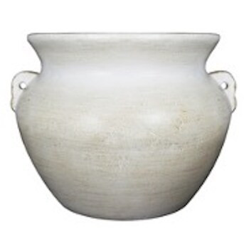 Style Selections 21-in W x 15.25-in H White Ceramic Indoor/Outdoor Planter | Lowe's