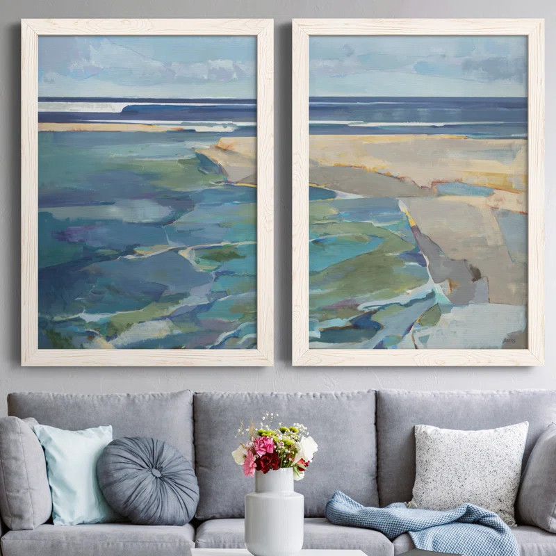 Breakwater - 2 Piece Picture Frame Painting on Canvas | Wayfair North America
