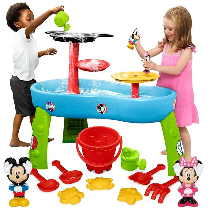 Disney Mickey Mouse Water Table by Delta Children| 3-Tier Water Play Table with 11-Piece Toy Set ... | Amazon (US)