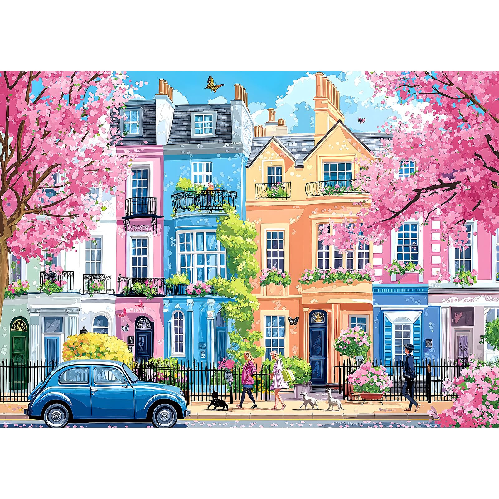 1000 Piece Puzzles for Adults, Sakura Blossom Street 1000 Puzzle for Adults, Clearance Impossible... | Amazon (US)