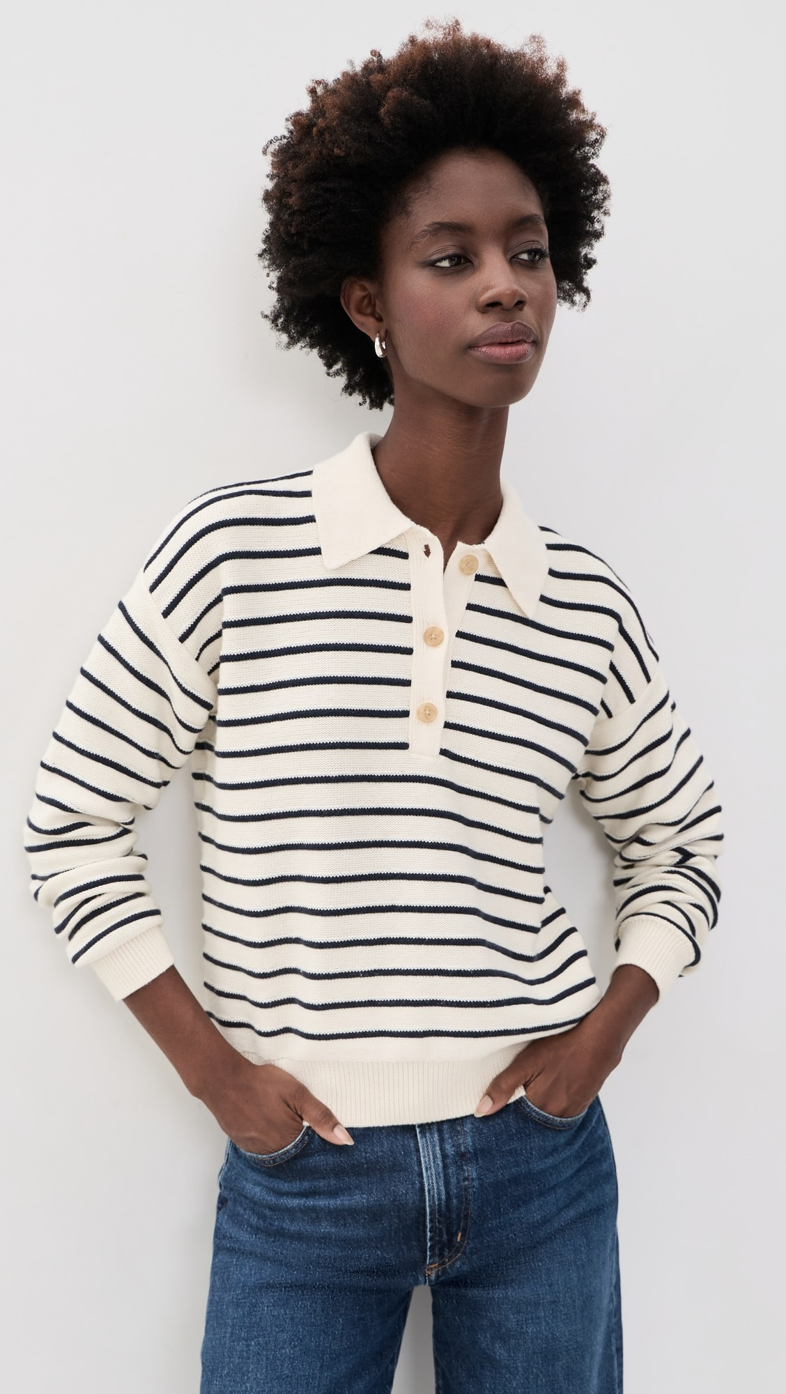 Marine Layer Mid Gauge Rugby Polo Pullover | Shopbop | Shopbop