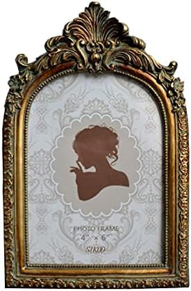 Amazon.com - SIKOO Vintage 4x6 Picture Frame Antique OrnateTable Top and Wall Mounting Photo Fram... | Amazon (US)