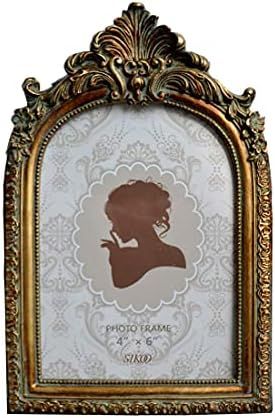 Amazon.com - SIKOO Vintage 4x6 Picture Frame Antique OrnateTable Top and Wall Mounting Photo Fram... | Amazon (US)
