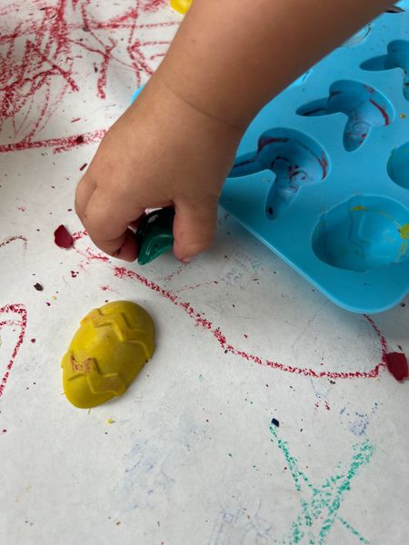 Fun toddler activity: melt old crayons in a silicone mold. We made Easter eggs! 

Easter basket ideas 

#LTKkids #LTKfamily #LTKSeasonal