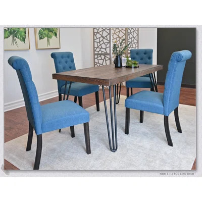 Ashford 5-Piece Dining Set, Hairpin Legs Table and Chairs for Modern and Elegant Dining Experience | Wayfair North America