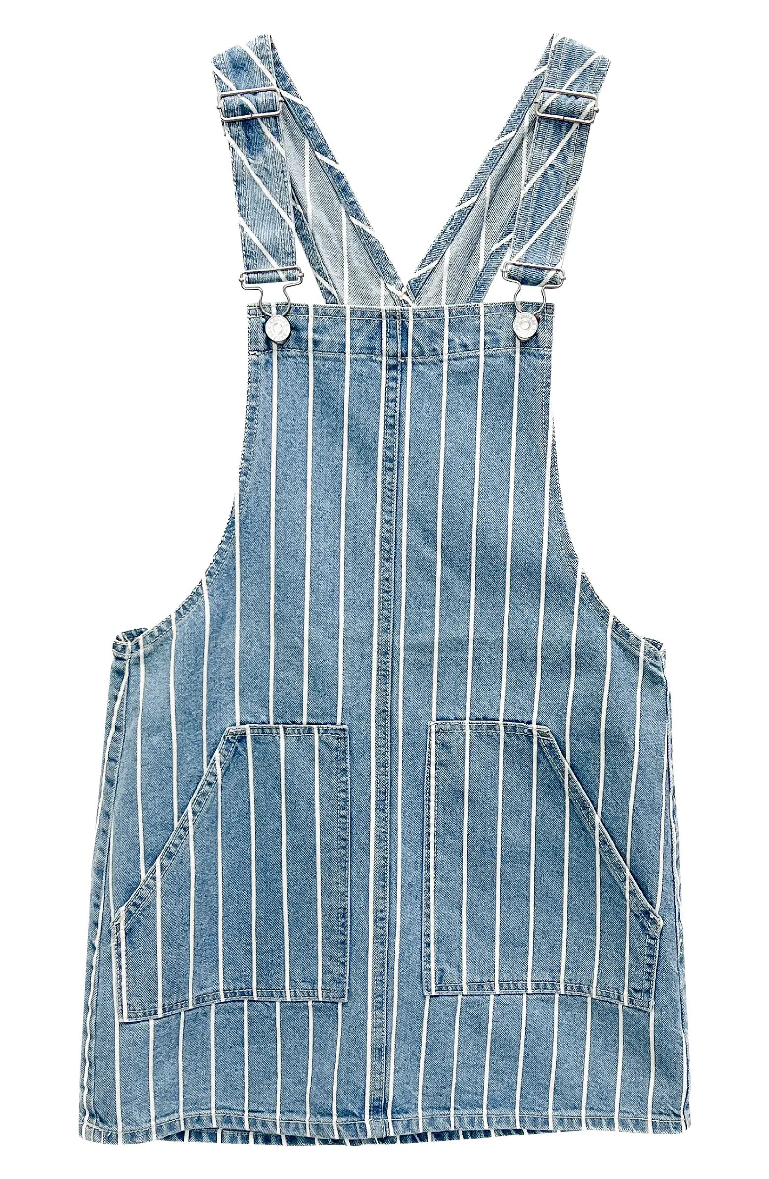 Tractr Kids' Stripe Pinafore Dress | Nordstrom | Nordstrom