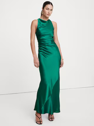 Silk Cowl-Neck Gown | Banana Republic (US)