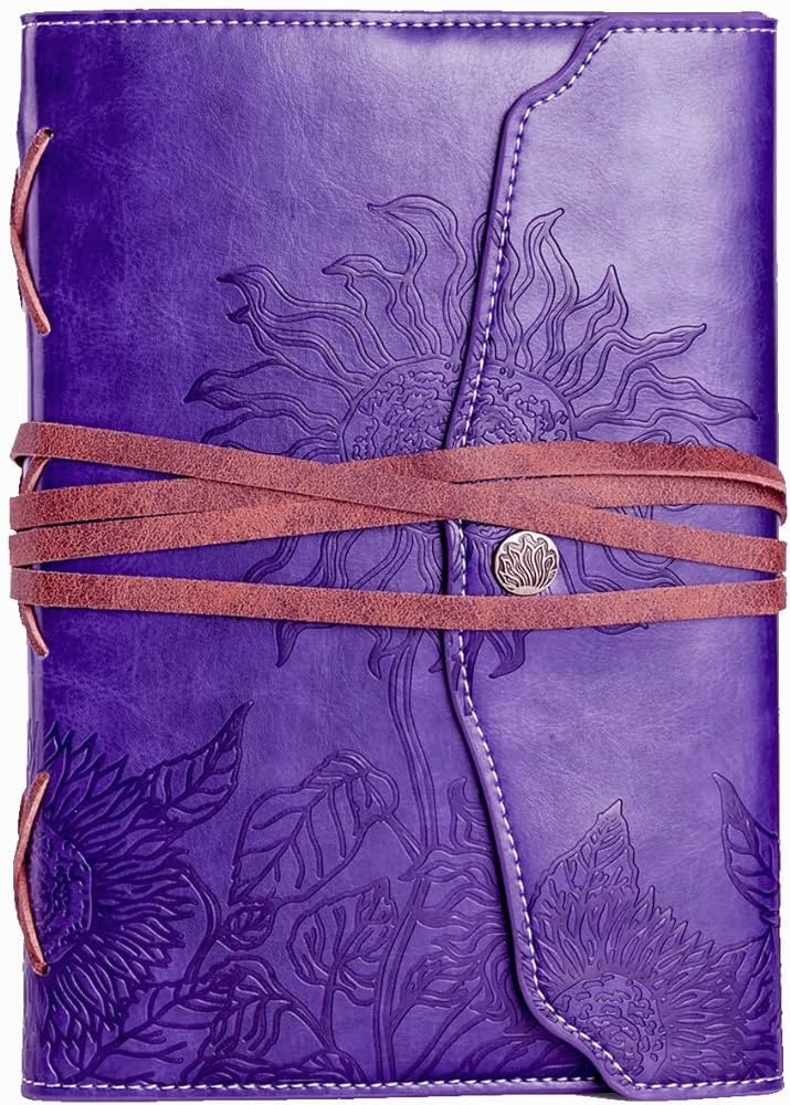 Purple Journal for Women And Men - Beautiful Journals to Write in - Faux Leather Bound Diary (5.5... | Amazon (US)