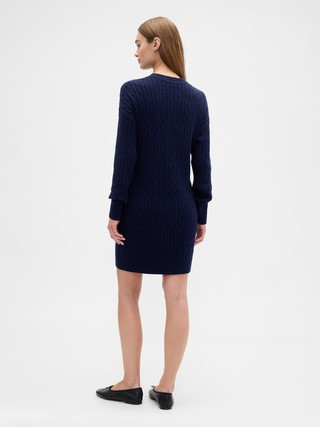 CashSoft Relaxed Crewneck Sweater Mini Dress | Gap Factory