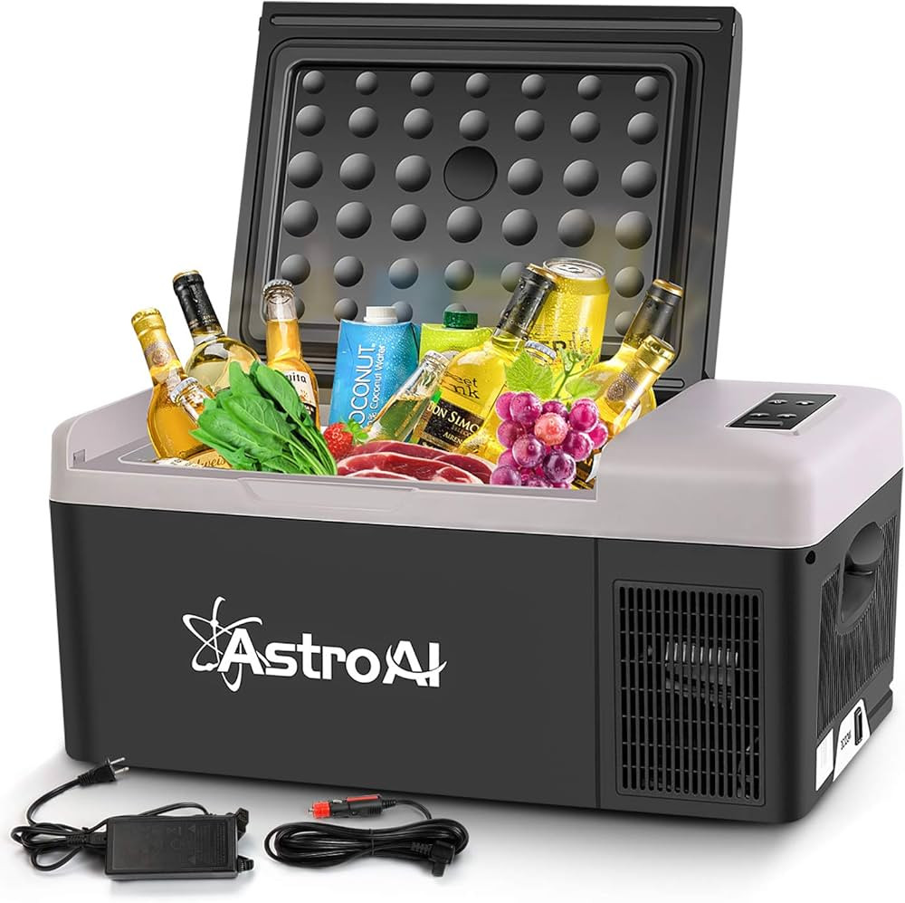 AstroAI 12 Volt Car Refrigerator, 12V Portable Freezer 16 Quart Camping Fridge Cooler 15L (-4℉~... | Amazon (US)