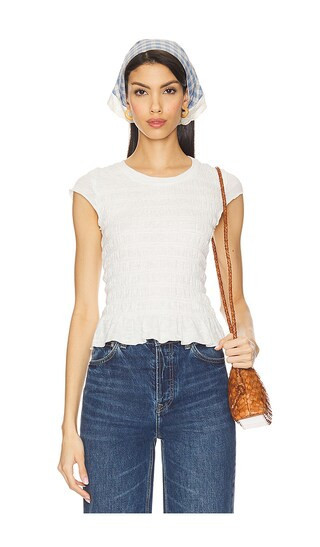 Free People Sylvie Tee in Ivory. - size XL | Revolve Clothing (Global)