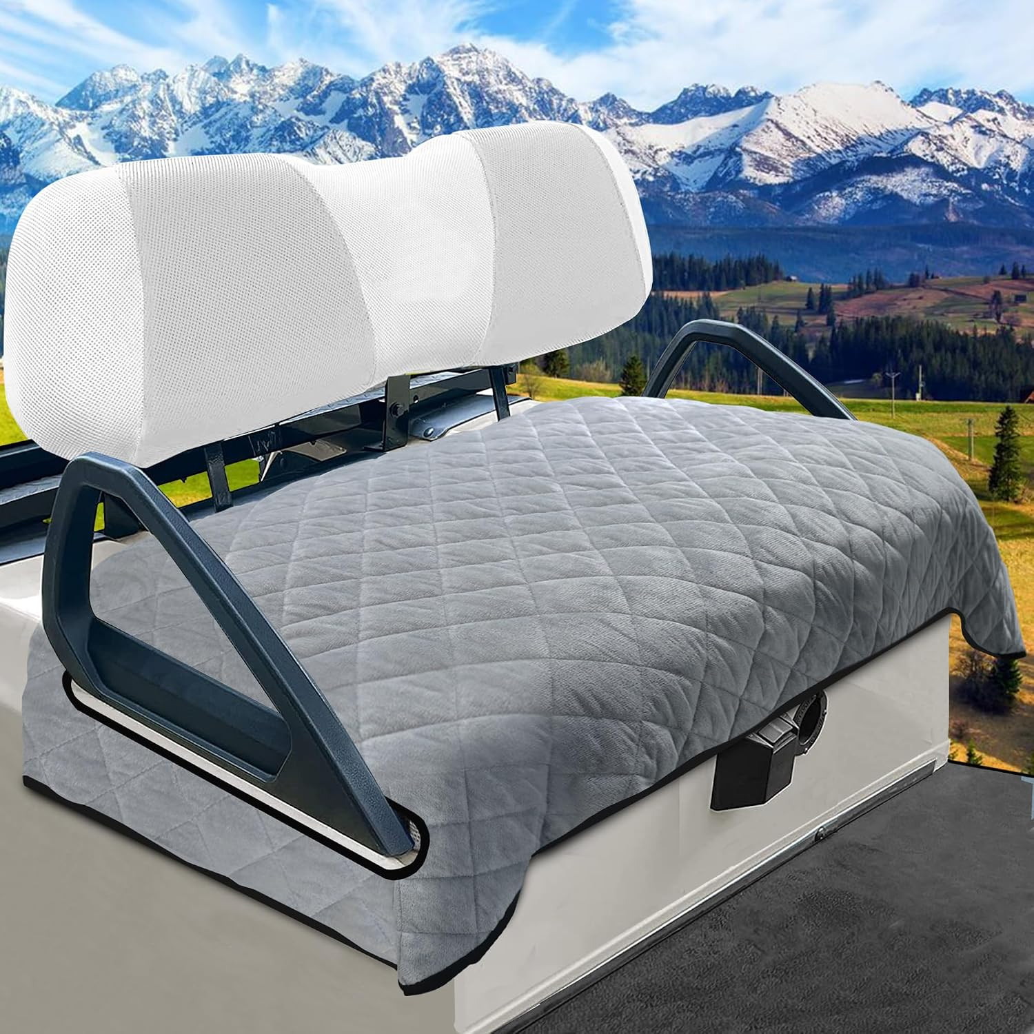 YOKYHOM Golf Cart Seat Covers, Thickened Short Plush Seat Towel Blanket with Non-Slip Backing, Soft & Heavy Duty, Fits Most 2 & 4 Passenger EZGO Yamaha Club Car, 51"x30.5" | Amazon (US)