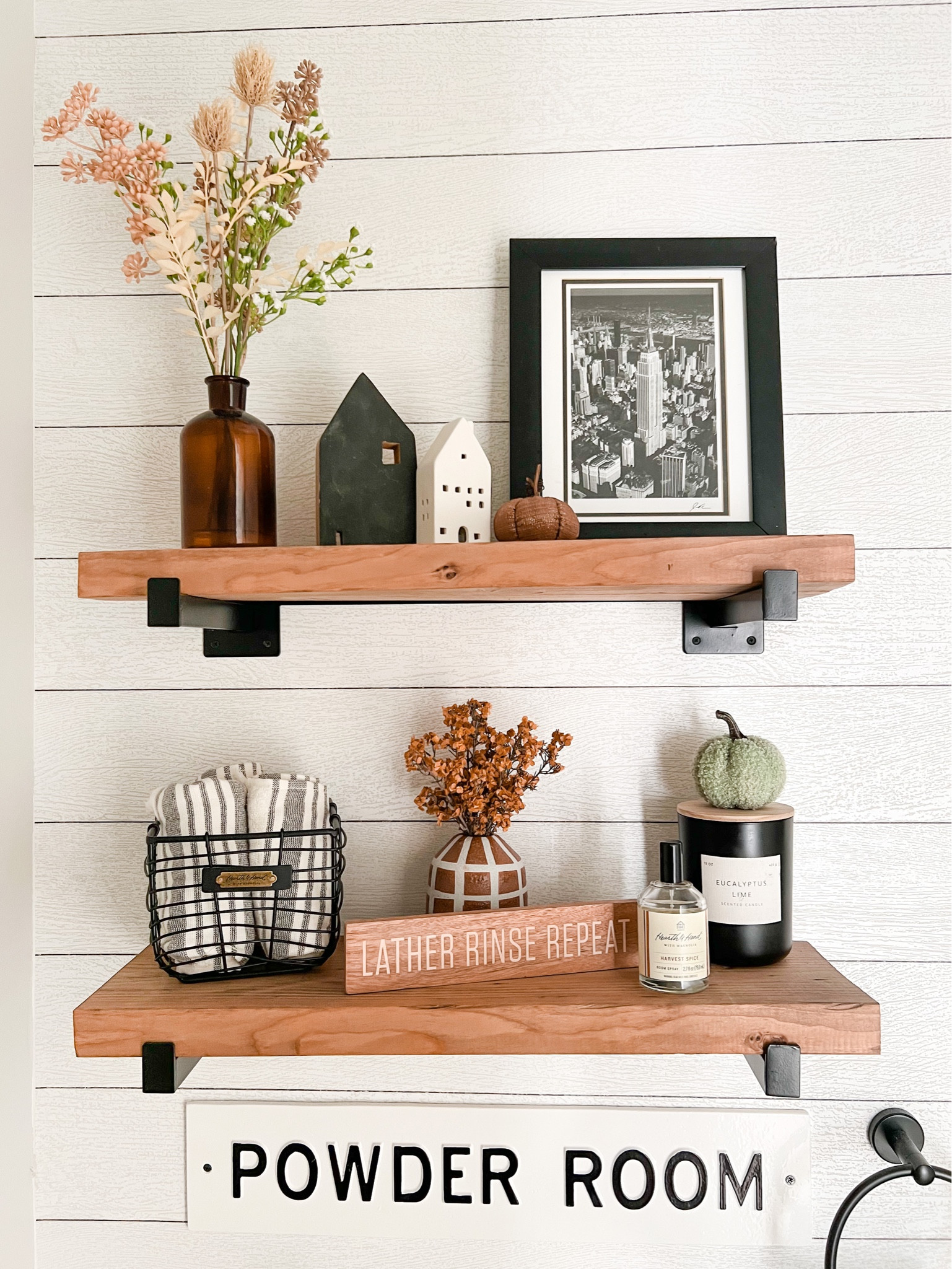Fall bathroom decor

#falldecor #fallbathroom #fallbathroomdecor #farmhousefalldecor #rusticshelves #bathroomshelfdecor #shelfdecor

#LTKSeasonal #LTKhome #LTKstyletip