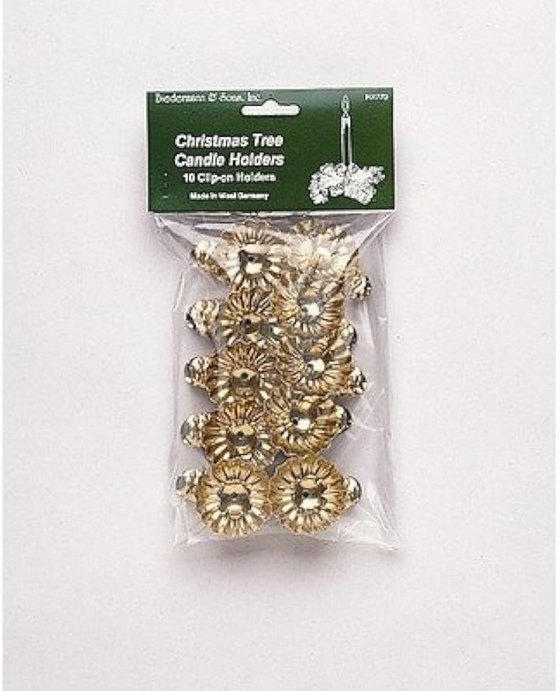 Biedermann & Sons Clip On Candle Holders (Set of 10) Color: Gold | Amazon (US)