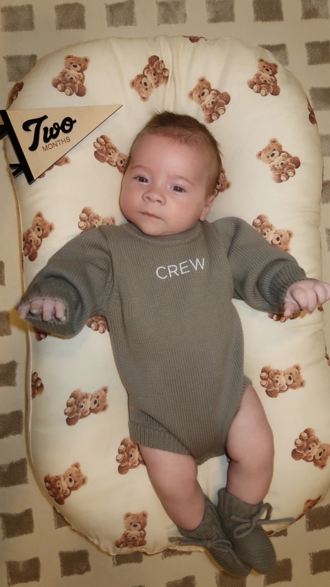 wearing a NB and he is 2.5 months!

newborn outfit, newborn announcement outfit, baby boy outfit 