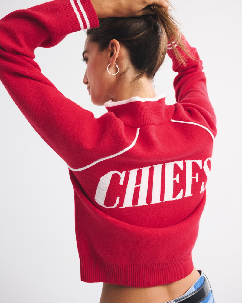 Kansas City Chiefs Mockneck Zipper Cardigan | Abercrombie & Fitch (US)