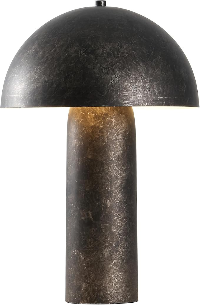 SAFAVIEH Lighting Collection Industrial Kenny Antique Black 21-inch Mushroom Table Lamp for Bedro... | Amazon (US)