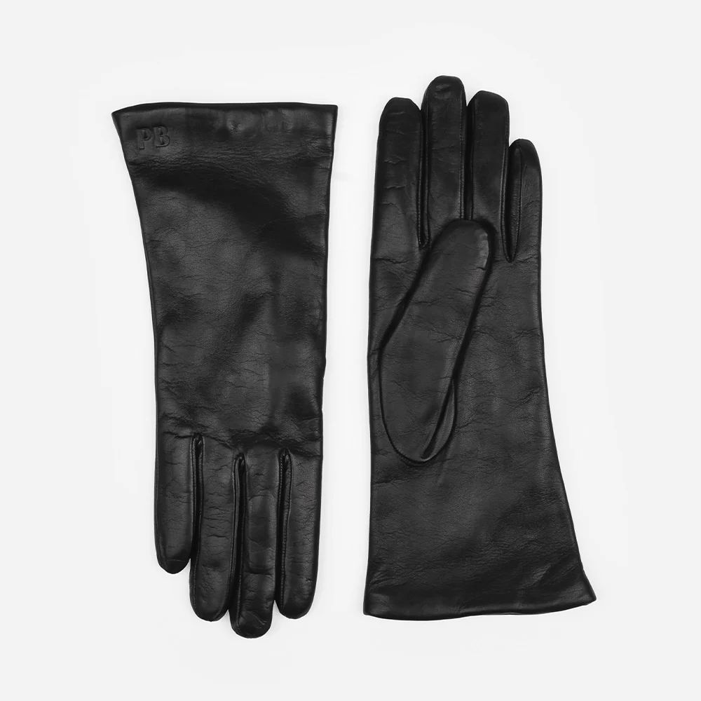 The Sleek Leather Glove Black | Poppy Barley