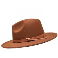 Fedora Hat Rust Wool Blend Wide Brimmed Panama Felt Boho Chic For Parties Vacation Shopping Festival | Etsy (US)