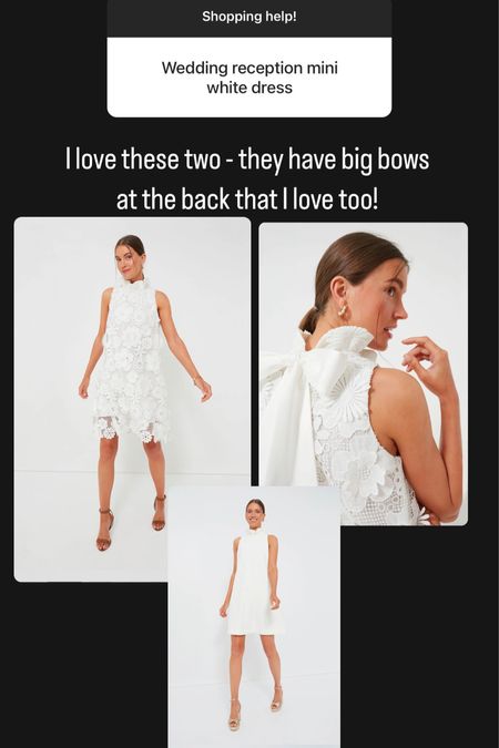 Gorgeous white mini dresses for a bride - great for a reception or rehearsal dinner  

#LTKwedding
