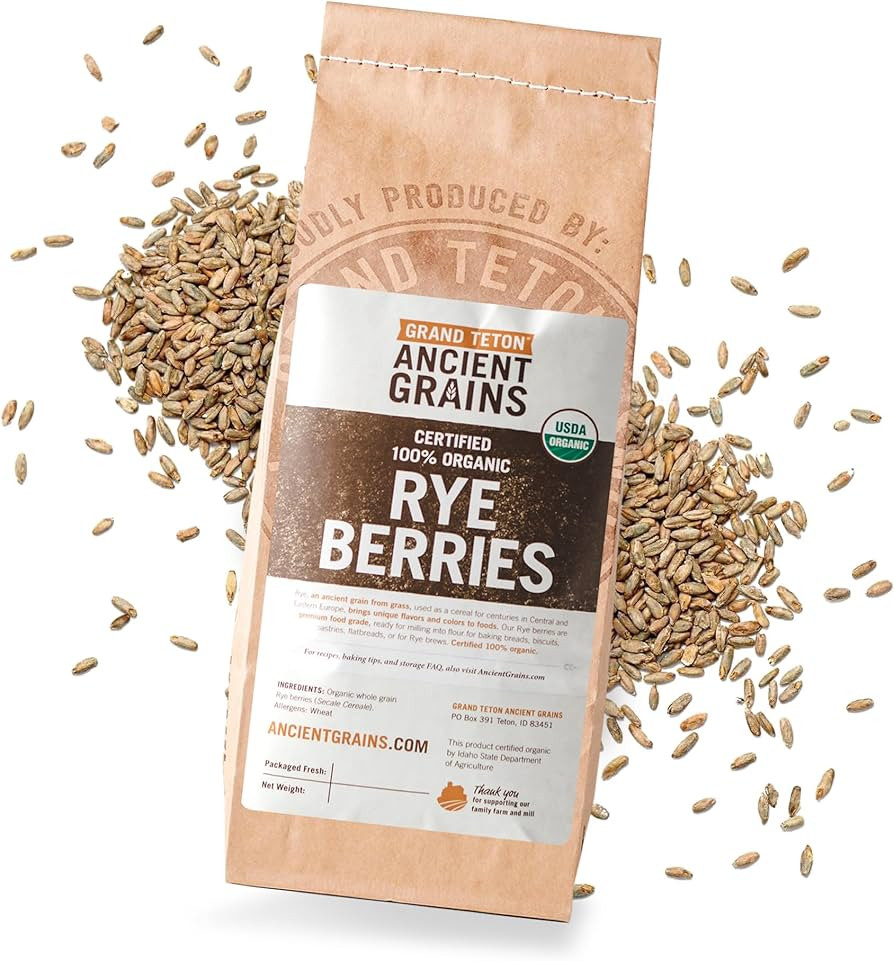 Grand Teton Ancient Grains - 100% USDA Organic Rye Berries, Rye Berry Grain, Rye Grain Organic Ex... | Amazon (US)