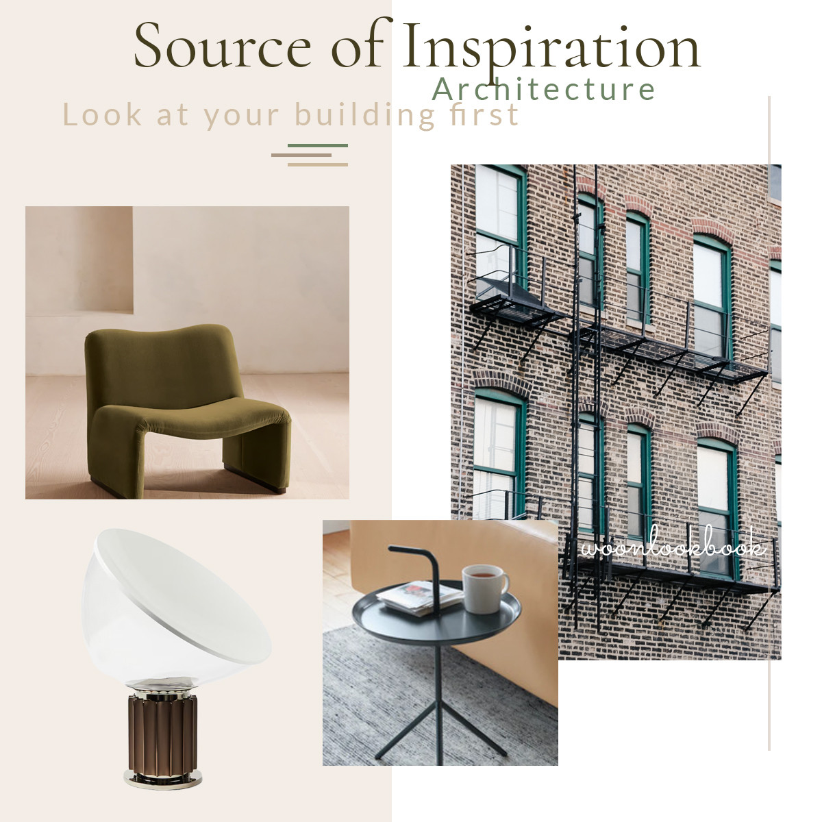 Source of inspiration: architecture. Look at your building first. The lines, the materials, the quiet strength — they already tell you which direction your interior wants to go.

In an industrial setting, I love pieces that echo that same honesty. The green velvet of the Lovett armchair from Soho Home reflects the depth you often see in painted steel or window frames. The clean, functional shape of the Don’t Leave Me side table by HAY feels effortless and architectural. And the Taccia table lamp by Flos adds that sculptural presence — almost like a small building in itself.

When your furniture speaks the same language as your architecture, your home feels calm, grounded, and complete 💚 

 #LTKeurope #LTKhome #LTKstyletip