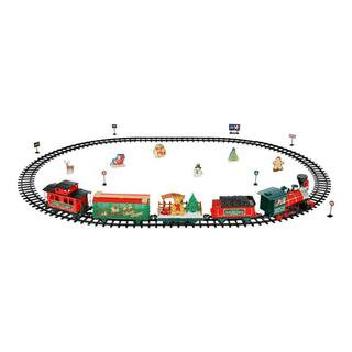 EZTEC 35-Piece Battery Operated Radio Controlled LED Christmas Train 22SN37284 - The Home Depot | The Home Depot