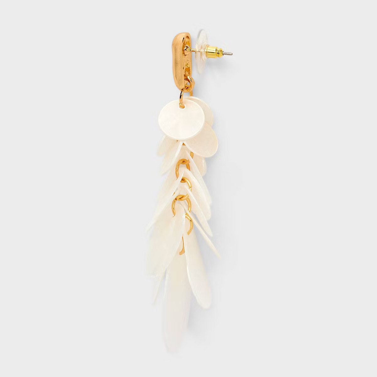 Pearl Inlay Hoop Earrings - A New Day™ Gold/White | Target