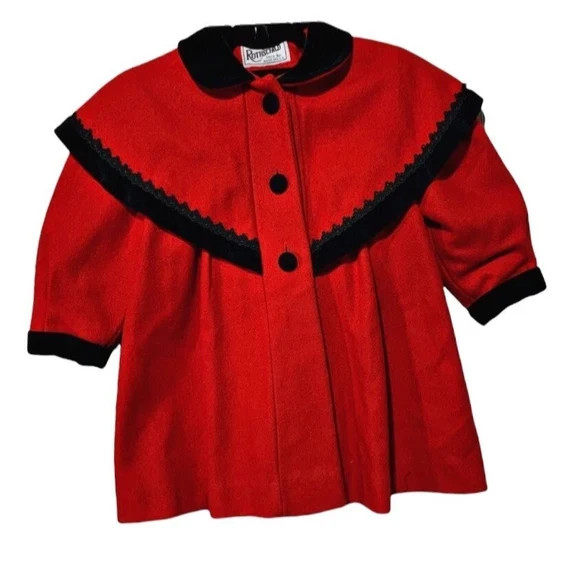 Vintage Wool Rothschild Velvet Detailed Pleated Coat Union Tag - Etsy | Etsy (US)