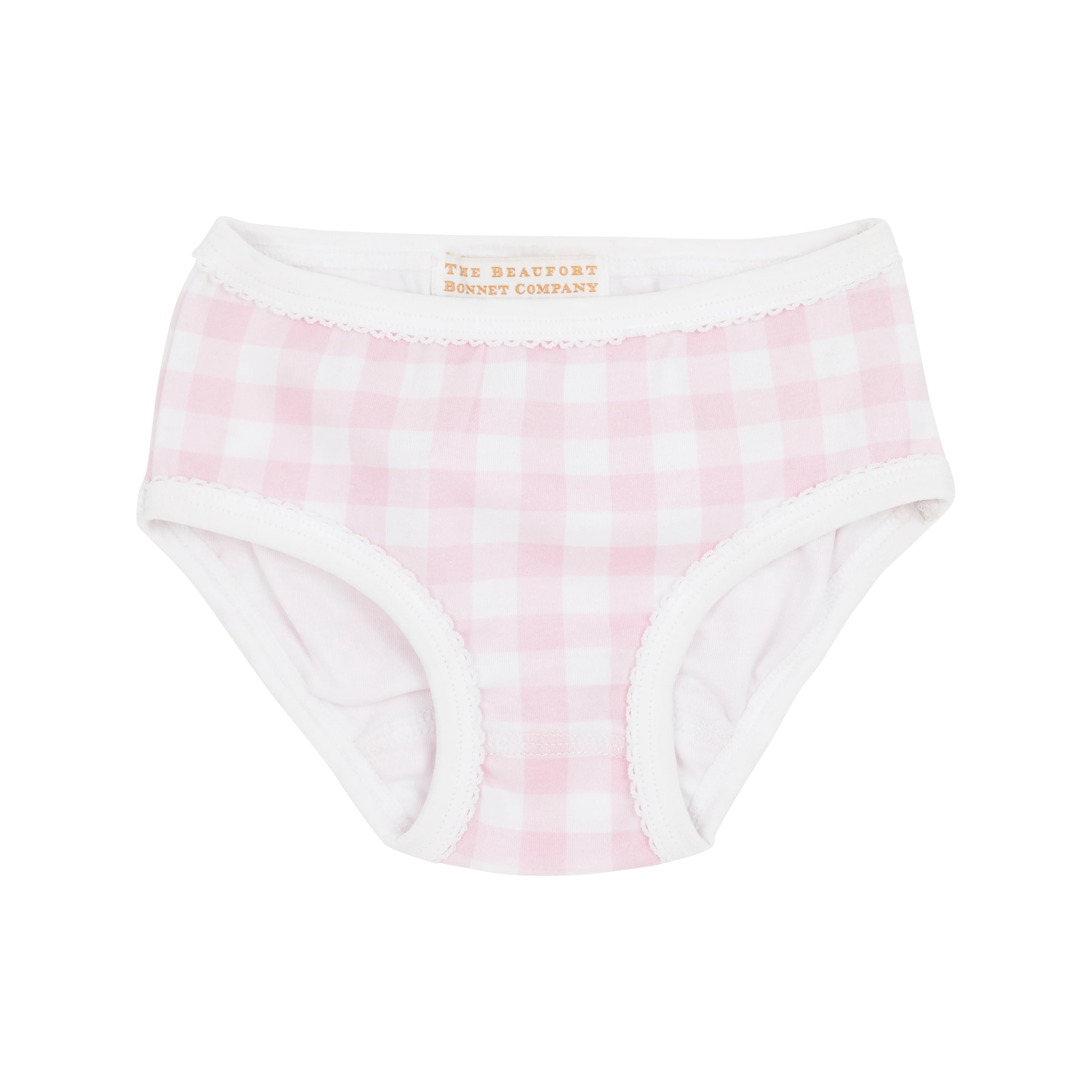 Pippy's Underpinnings - Palm Beach Pink Gingham with Worth Avenue White | The Beaufort Bonnet Company
