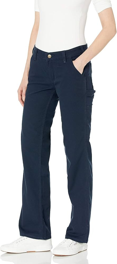 Carhartt Women's Rugged Flex Loose Fit Canvas Work Pant | Amazon (US)
