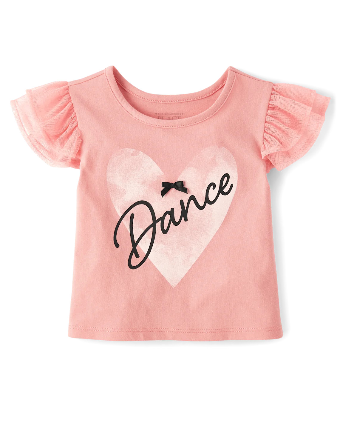 Baby And Toddler Girls Graphic Flutter Top - pink | The Children's Place