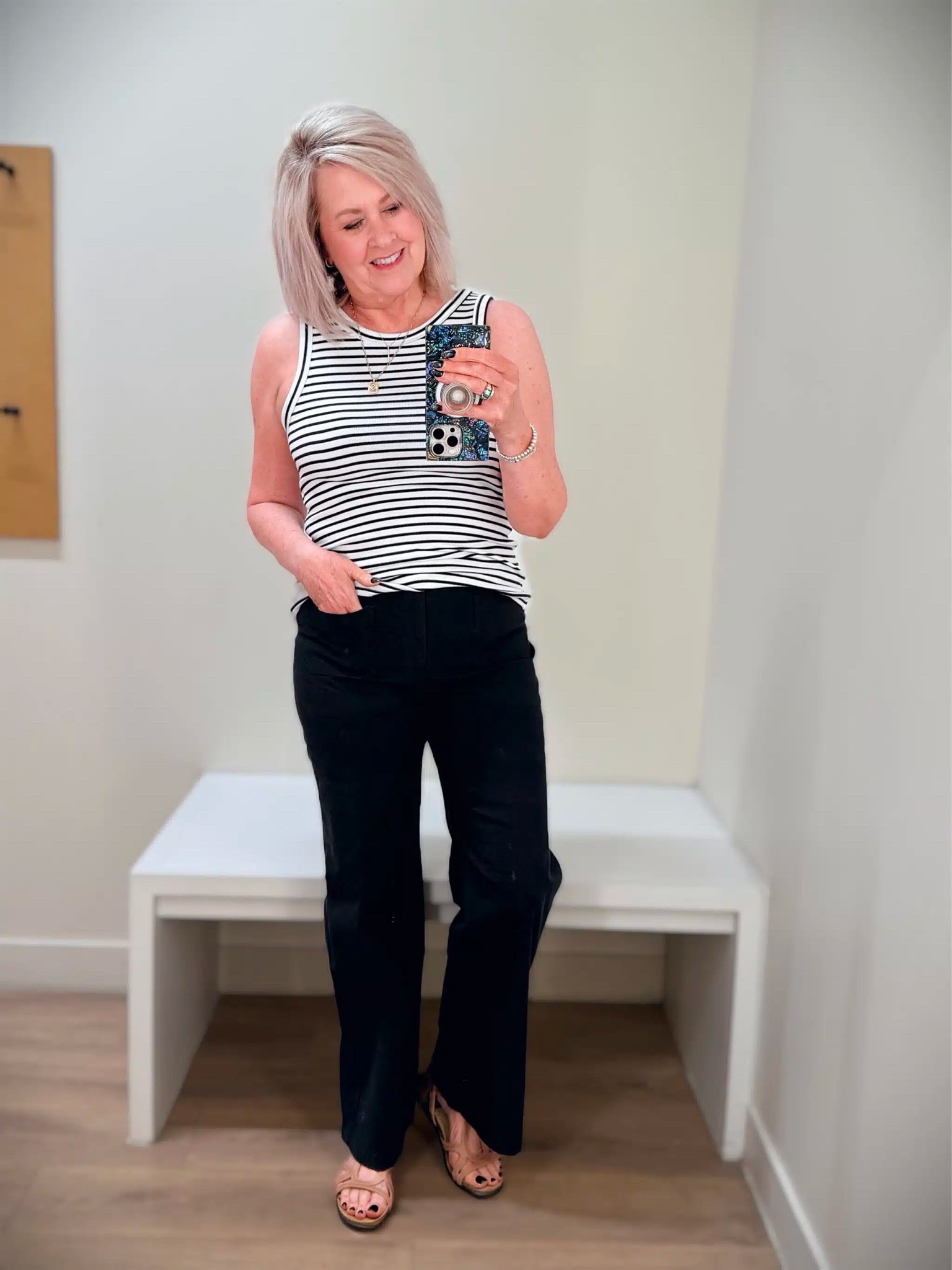 Try on from J Crew Factory! A simple outfit that still looks great for the office, just add a blazer or cardigan. My tank is a size large and pants are a 29.

#LTKWorkwear #LTKOver40 #LTKSaleAlert