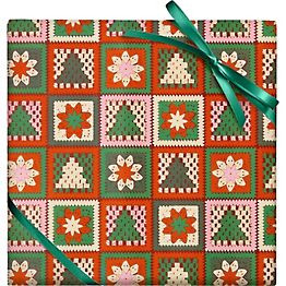 Christmas Crochet Wrapping Paper | Paper Source | Paper Source