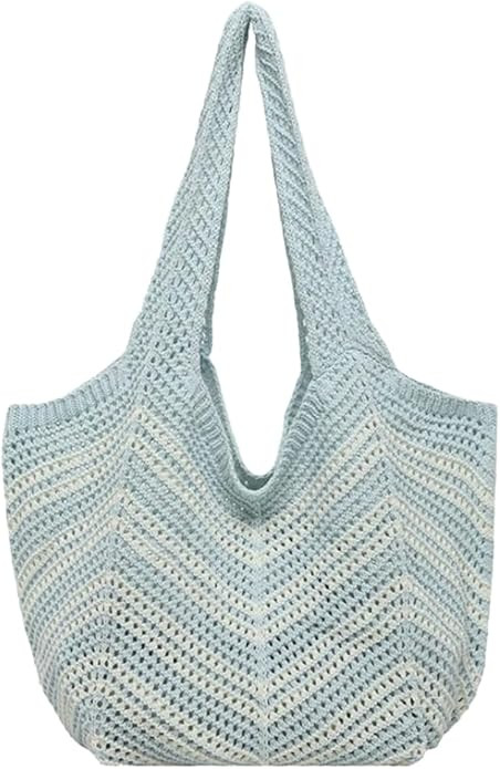 Cute Striped Versatile Shoulder Bag Large Capacity Outdoor Practical Handbag Summer Vacation Bag ... | Amazon (US)