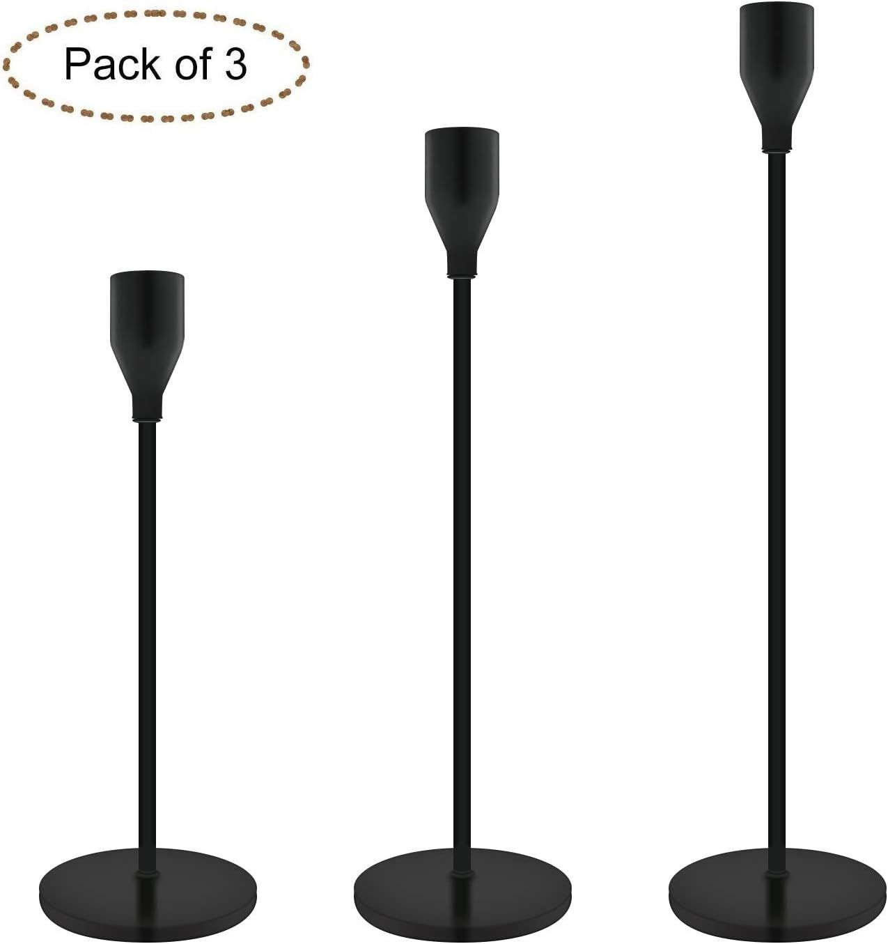Taper Candle Holders Black Table Decorative Candlestick Holder for Wedding Dinning Party Candle H... | Amazon (US)