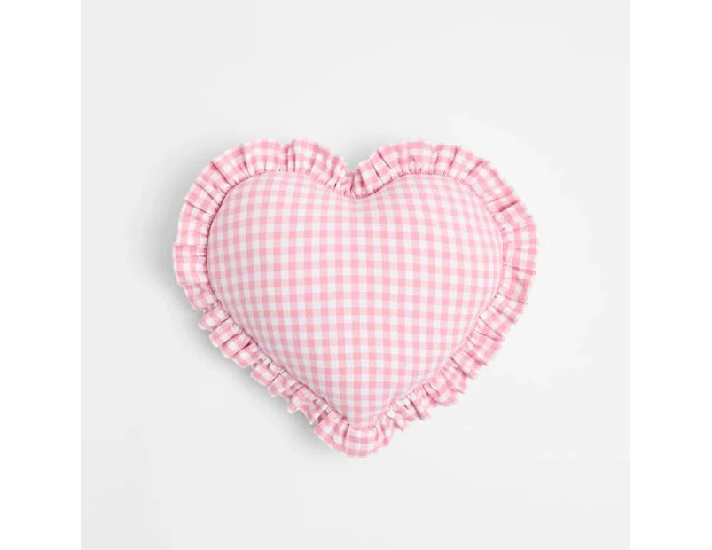 Target Gingham Heart Cushion | Catch.com.au