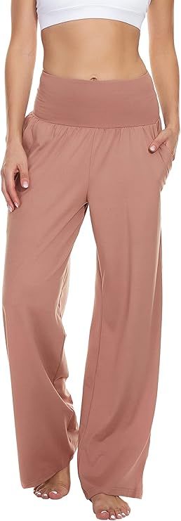 Molirex Womens Wide Leg Pants Palazzo Lounge Pants High Waisted Yoga Sweatpants with Pockets Casu... | Amazon (US)