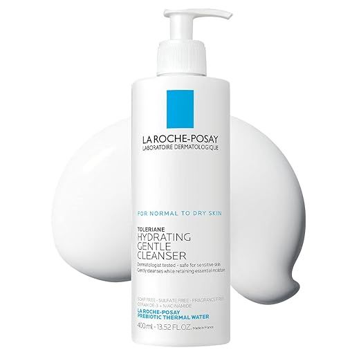 La Roche-Posay Toleriane Hydrating Gentle Face Cleanser, Daily Facial Cleanser with Niacinamide a... | Amazon (US)