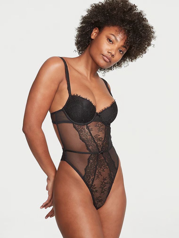 Lightly Lined Demi Lace Teddy | Victoria's Secret (US / CA )