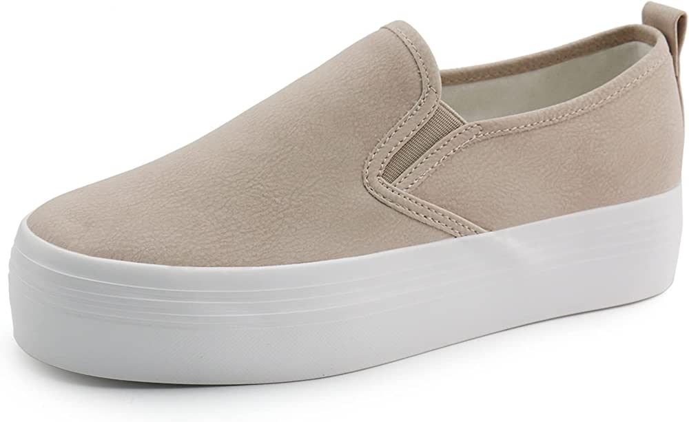 JABASIC Women Slip-on Platform Loafers Casual Comfortable Loafer Shoes | Amazon (US)
