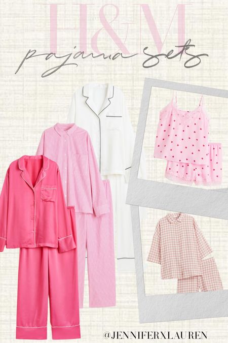 H&M matching pajama sets. Pink pajamas. Pj sets. Loungewear  

#LTKunder50 #LTKunder100 #LTKstyletip