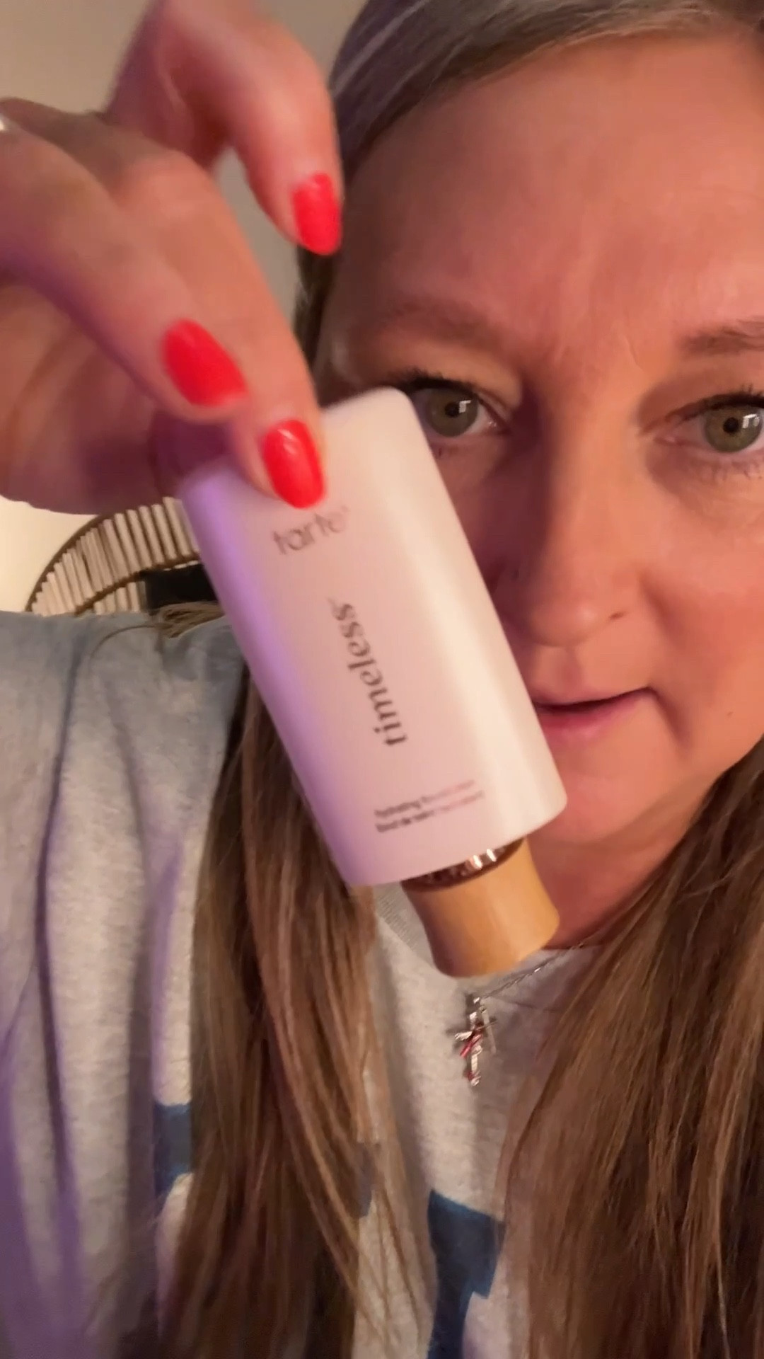 If you’re looking for a great foundation for mature skin, this one is at the top of my list.

The Tarte Timeless Hydrating Foundation has more of a serum-like feel, so it goes on really smooth and doesn’t feel heavy or cakey on the skin.

It’s also buildable, so you can keep it light or add more coverage depending on what you want, and it doesn’t settle into fine lines like a lot of foundations can.

It’s one of those foundations that gives you coverage while still looking like skin.

#LTKselfcare #LTKBeauty #LTKOver40