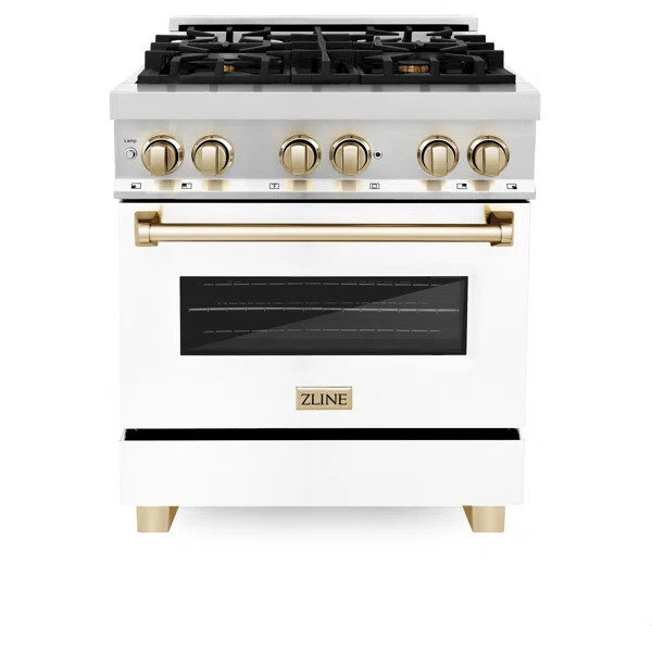 ZLINE Autograph 30" Legacy Dual Fuel Range w/ 4 Burners | Wayfair North America