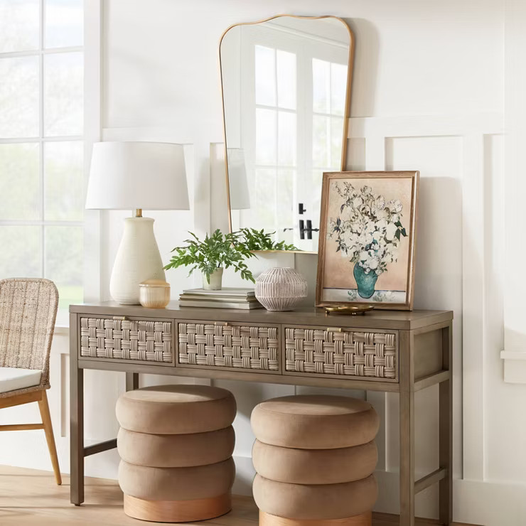 23" x 36" Metal Curved Top Mirror Gold - Threshold™ designed with Studio McGee | Target